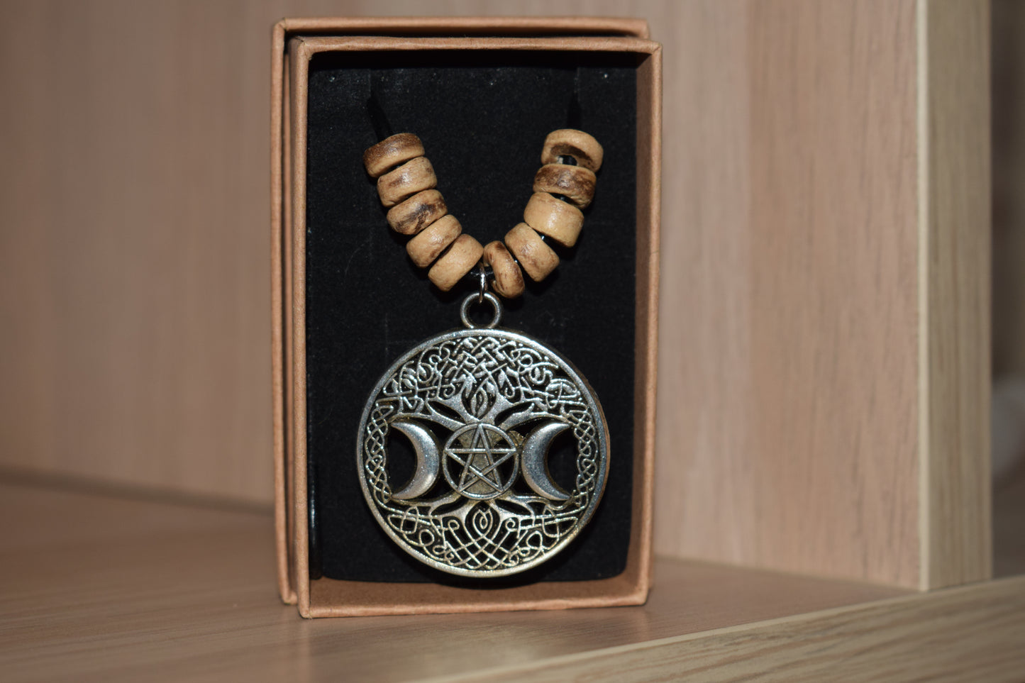Collier triple lune arbre de vie