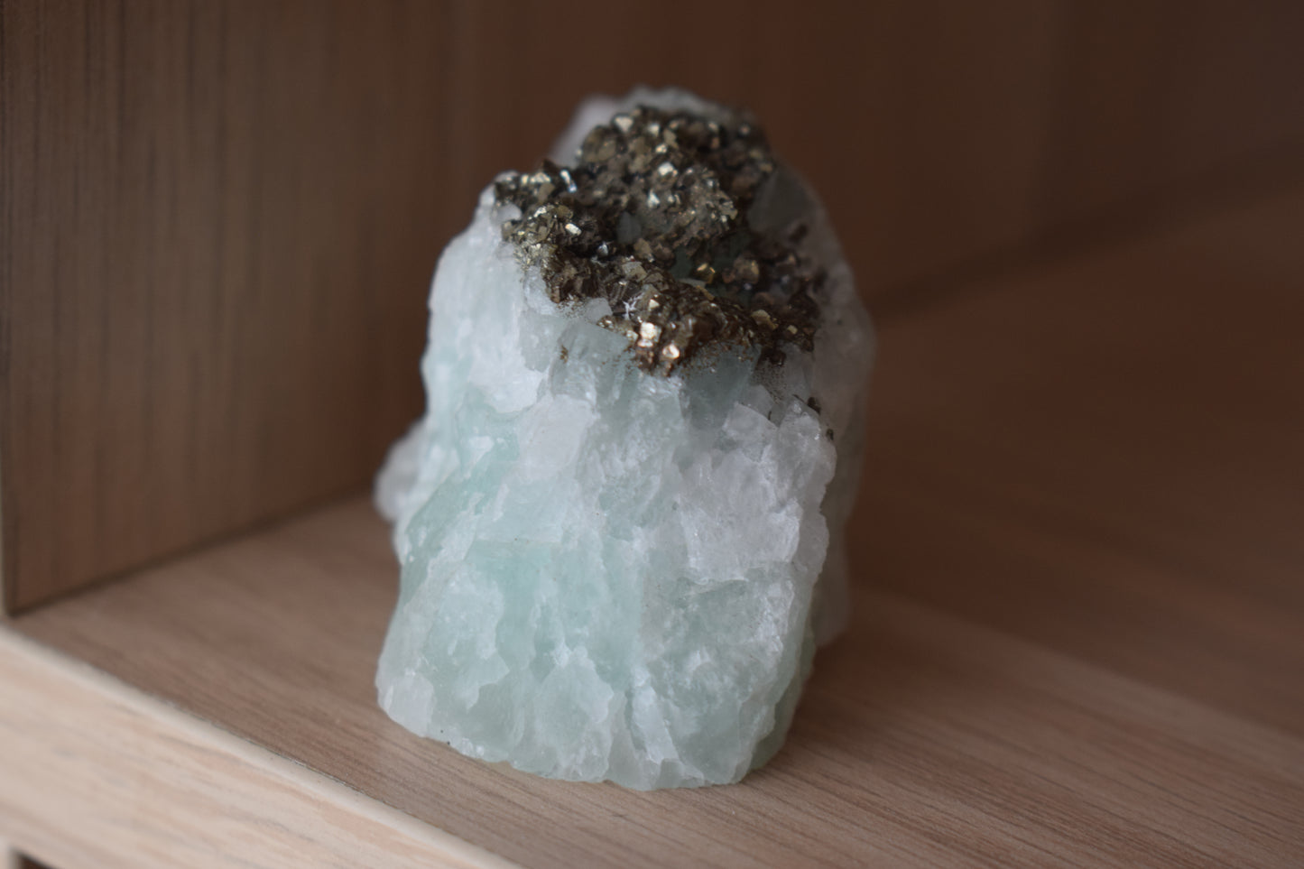 Fluorite verte & pyrite 50mm Maroc