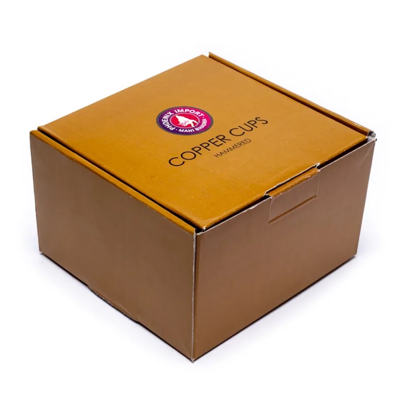 Gobelets en cuivre martelé