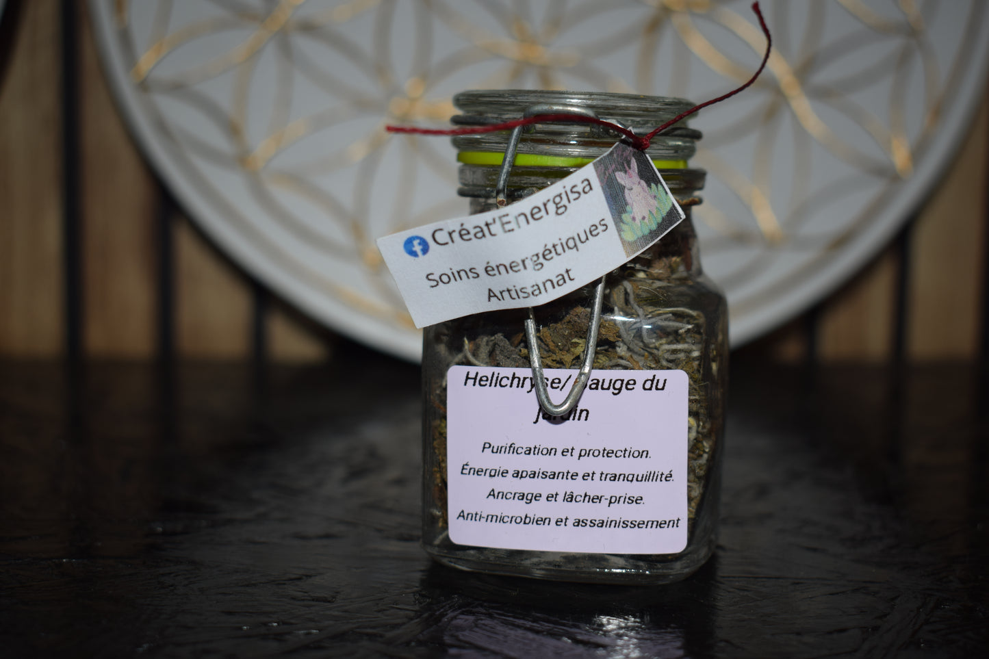 Petite fiole de helichryse & sauge du jardin