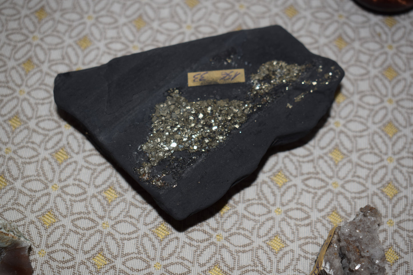 Pyrite sur shiste noir 105mm Espagne