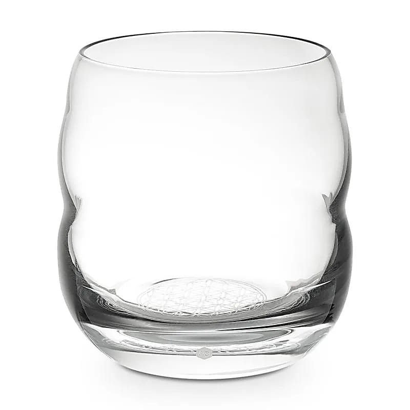Verre Mythos fleur de vie gravée - blanche