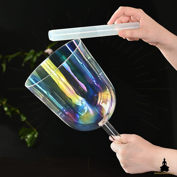 Bols chantants cristal avec manche