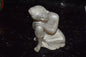 Bouddha assis en résine époxy blanc hauteur 10cm