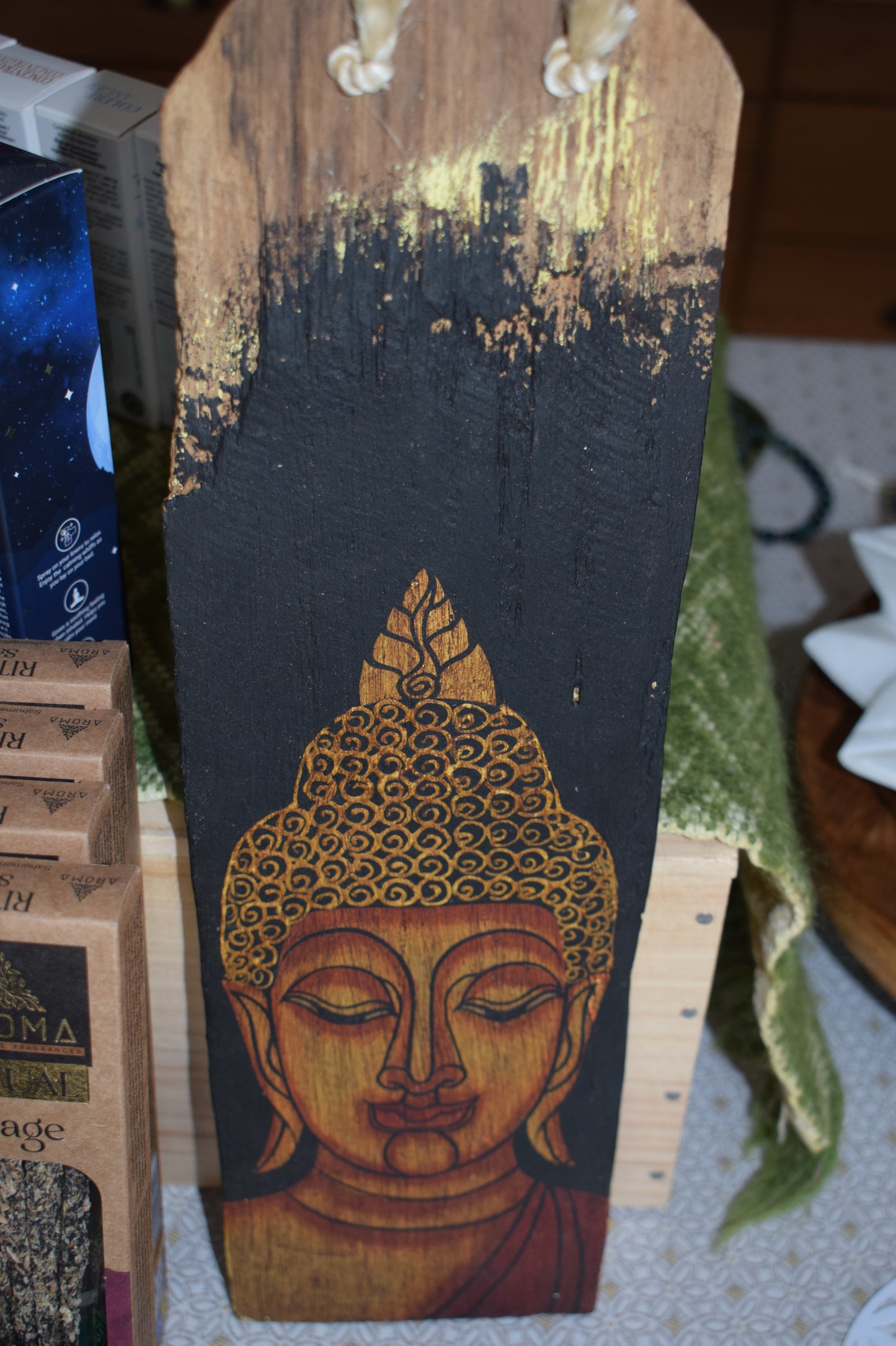 Bouddha sur bois