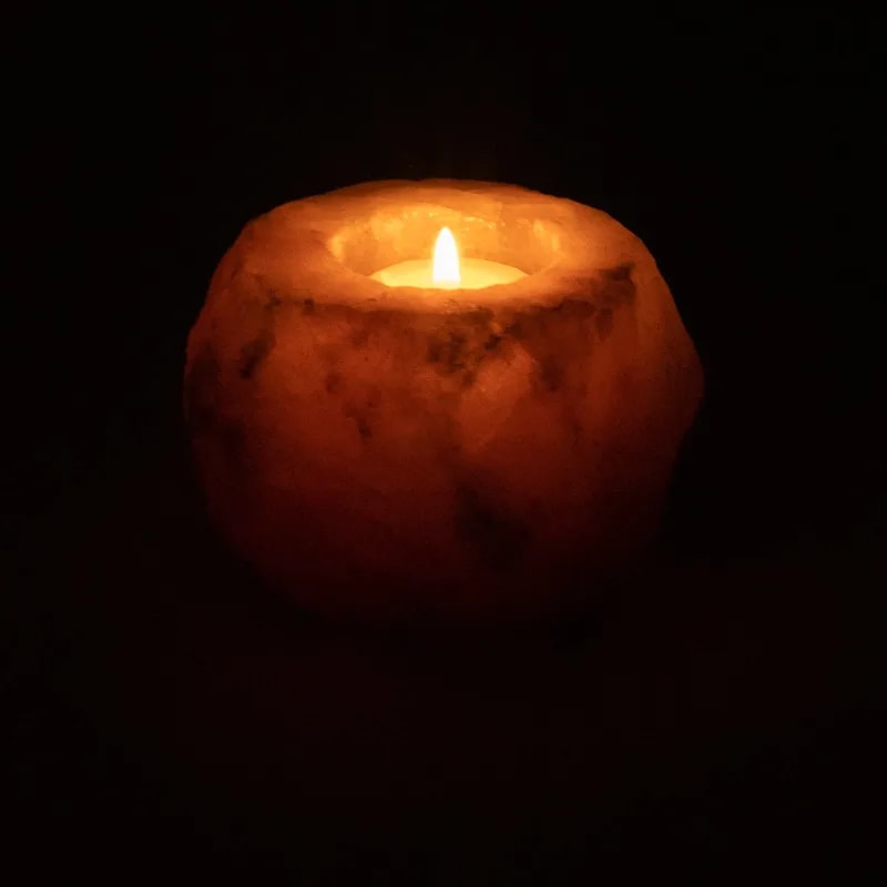 Bougeoir en cristal de sel