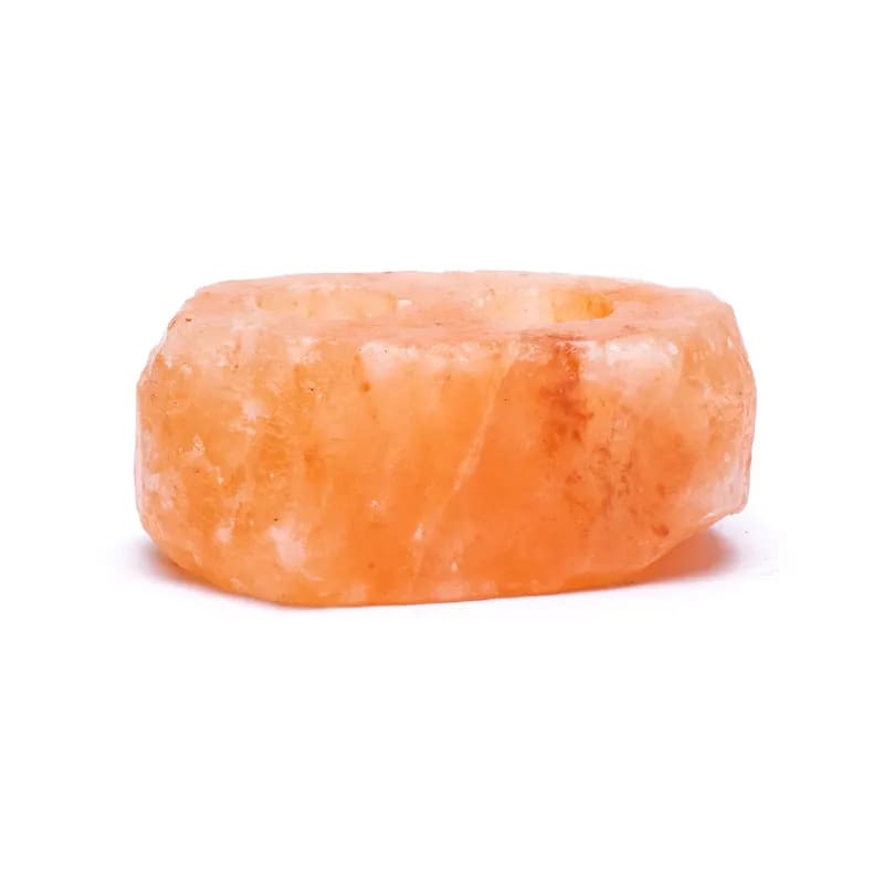 Bougeoir en cristal sel 2 bougies chauffe-plat