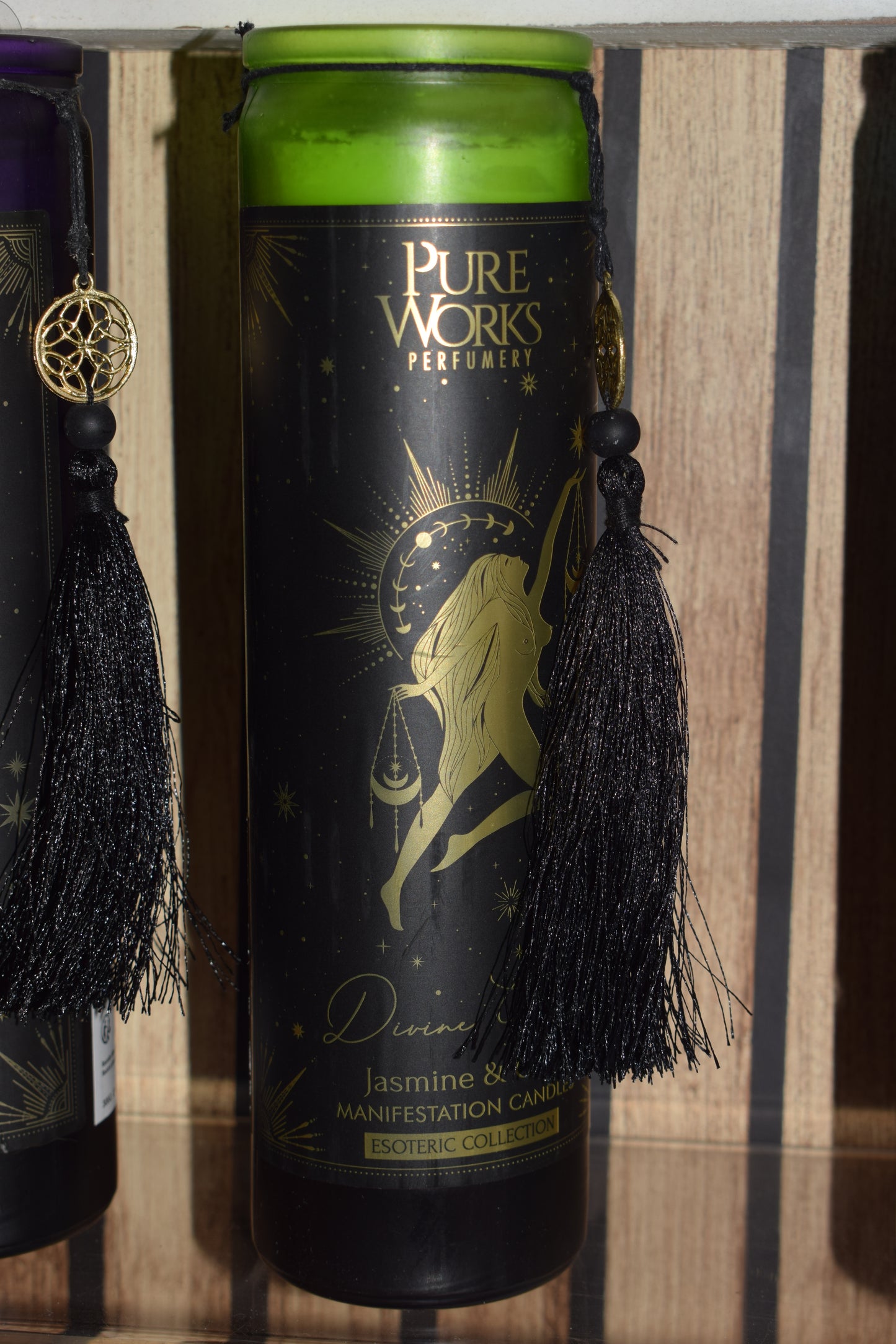 Bougie d'intention pureworks divine goddess jasmin & bois