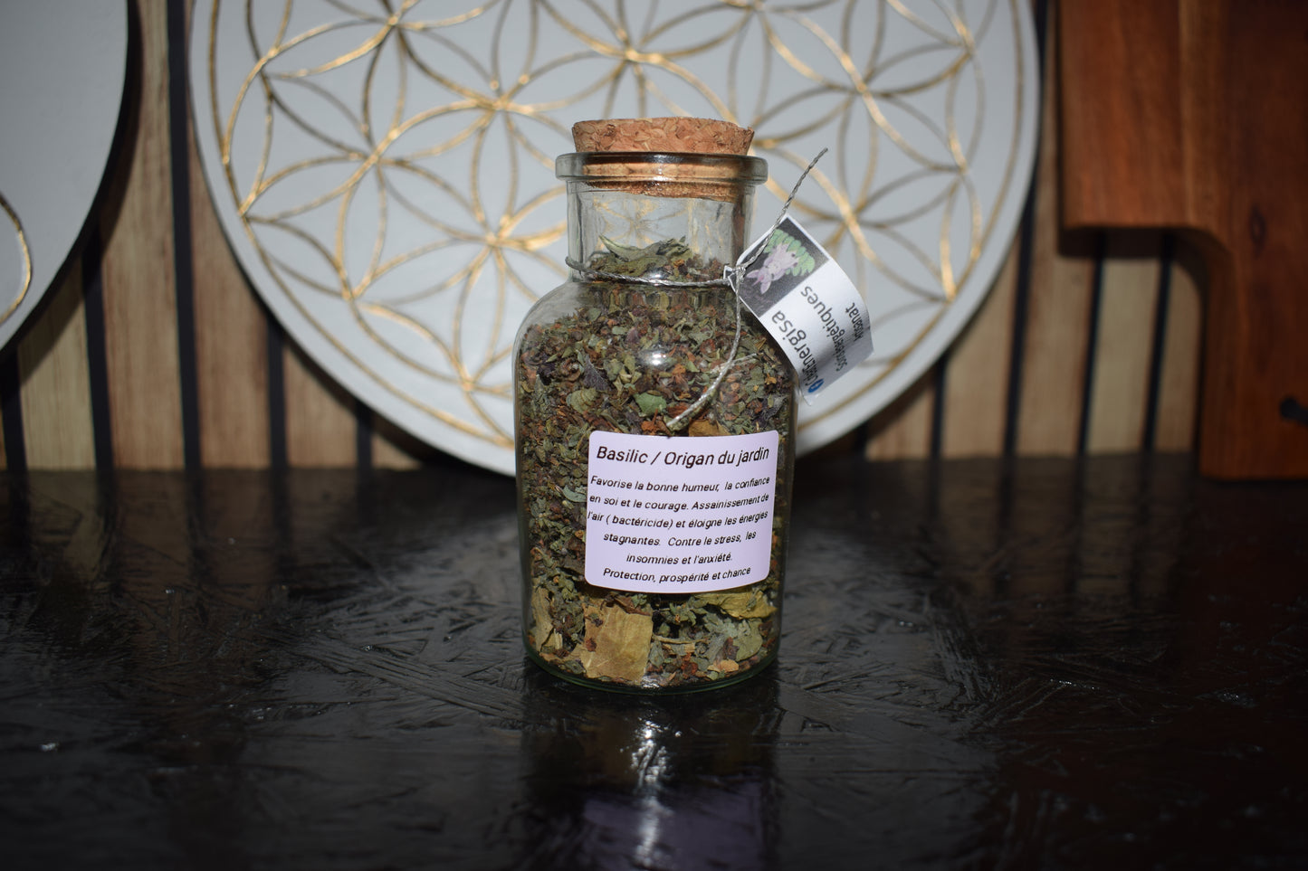 Fiole basilic origan du jardin
