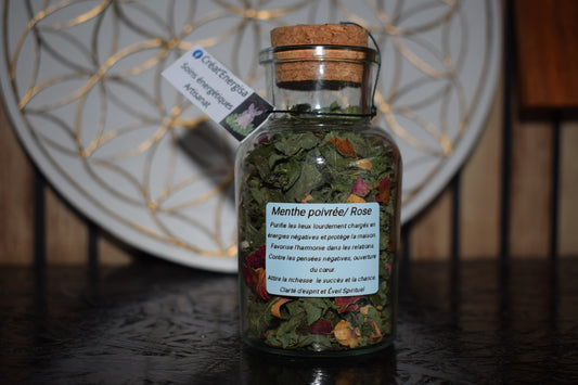 Fiole menthe poivrée rose du jardin