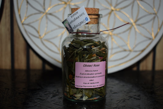 Fiole olivier rose du jardin