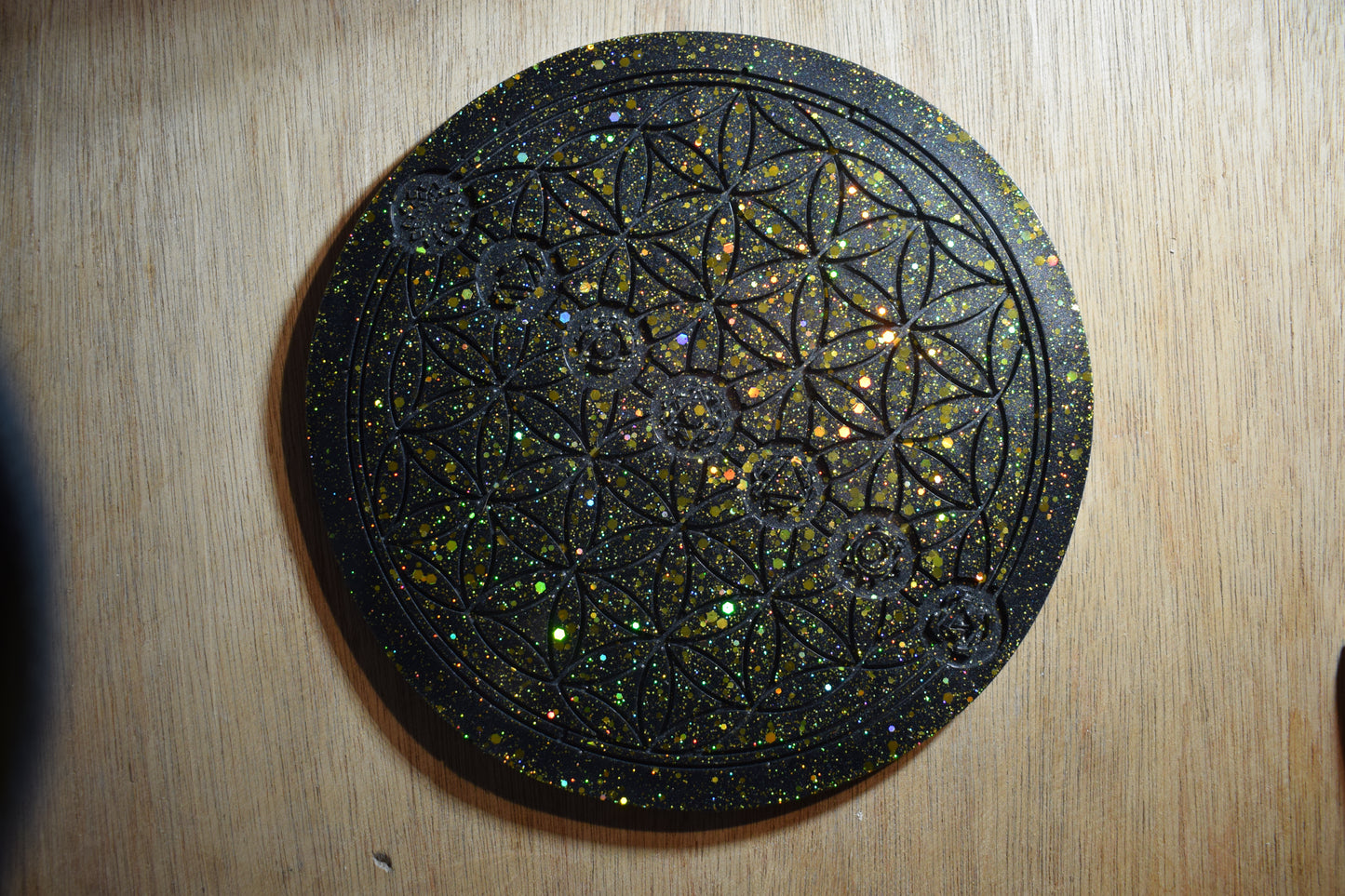 Fleur de vie en résine époxy