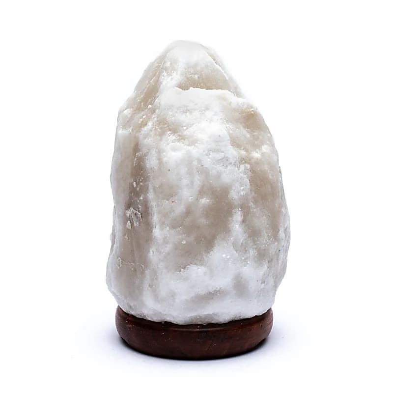 Lampe de sel blanc avec câble à prise et LED