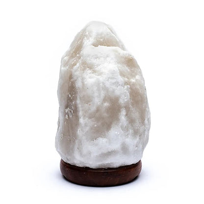 Lampe de sel blanc avec câble à prise et LED