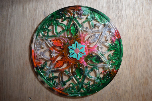 Mandala en résine époxy