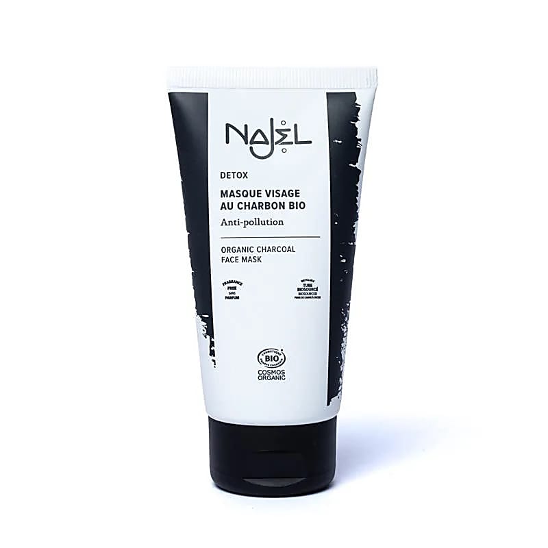 Najel masque visage nettoyant au charbon bio