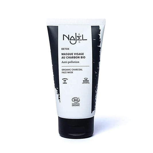 Najel masque visage nettoyant au charbon bio