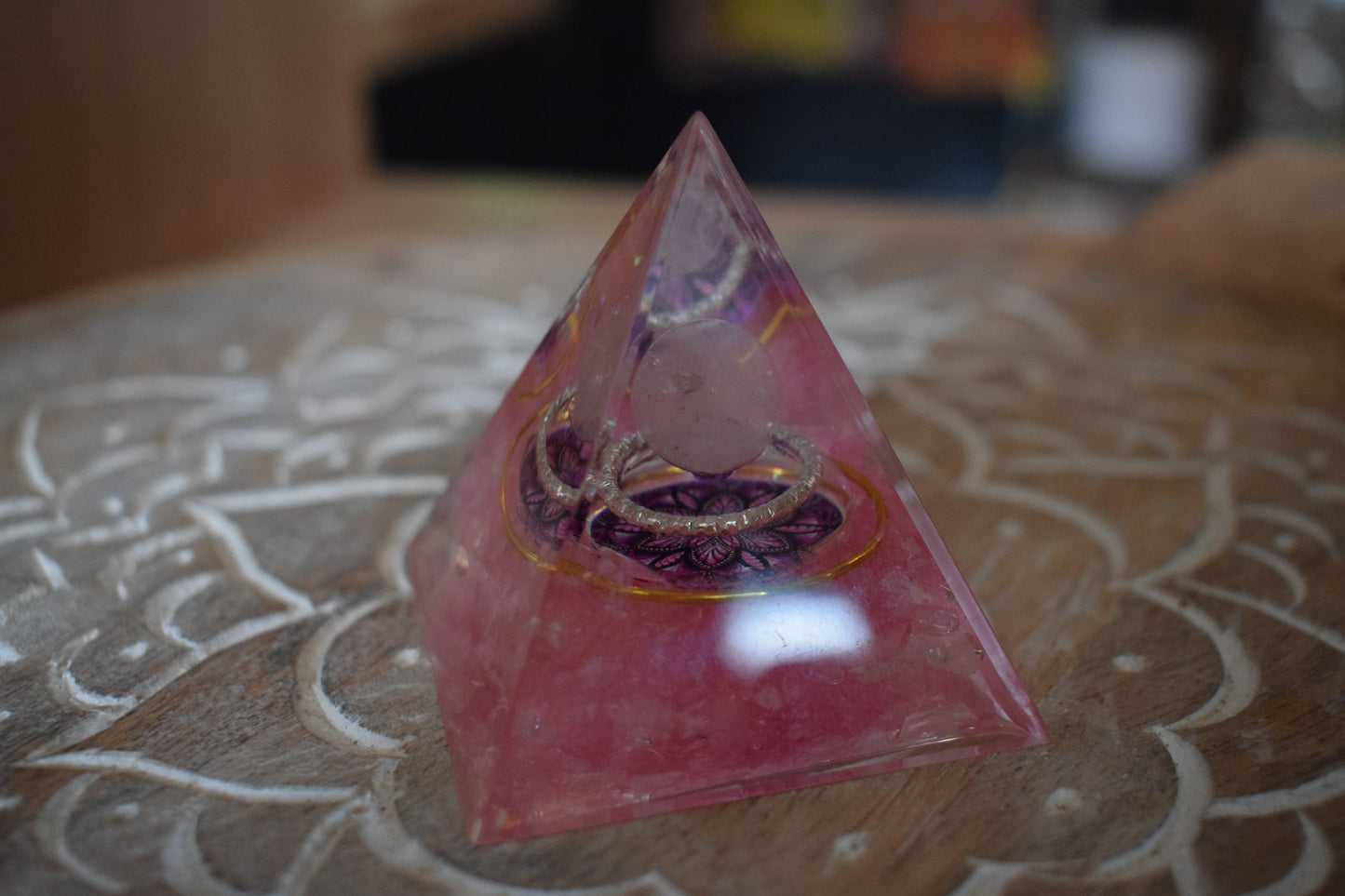 Orgonite quartz rose & mandala