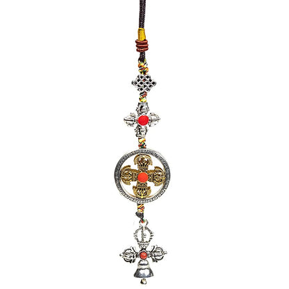 Pendentif de protection double dorje cloche