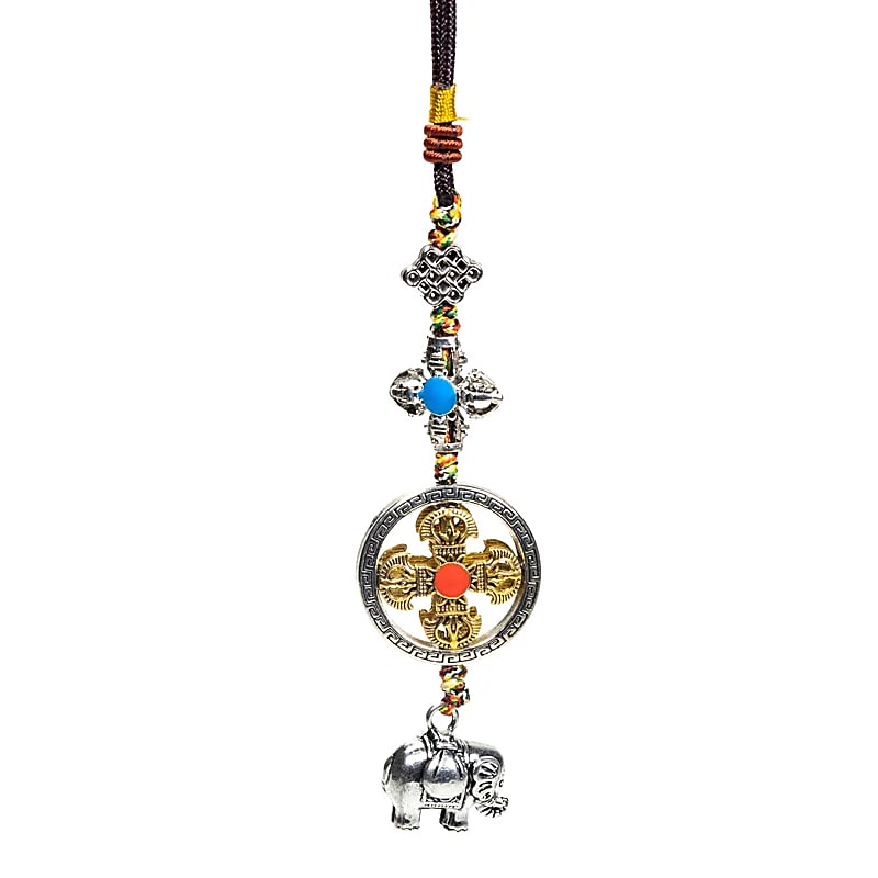 Pendentif de protection double dorje éléphant
