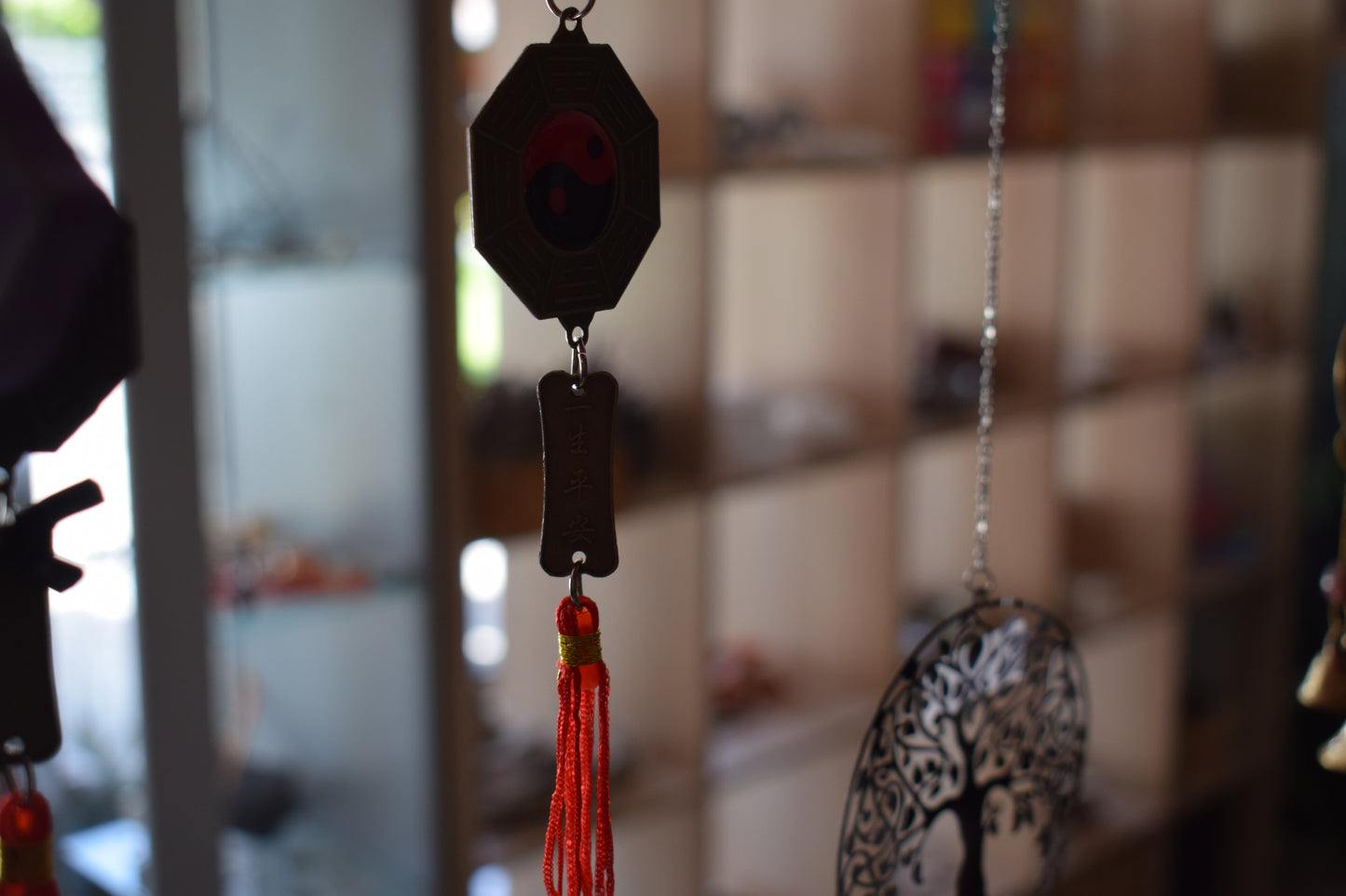 Pendentif miroir Feng Shui Bagua