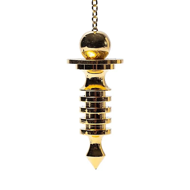 Pendule Fleur de Vie en laiton plaqué or