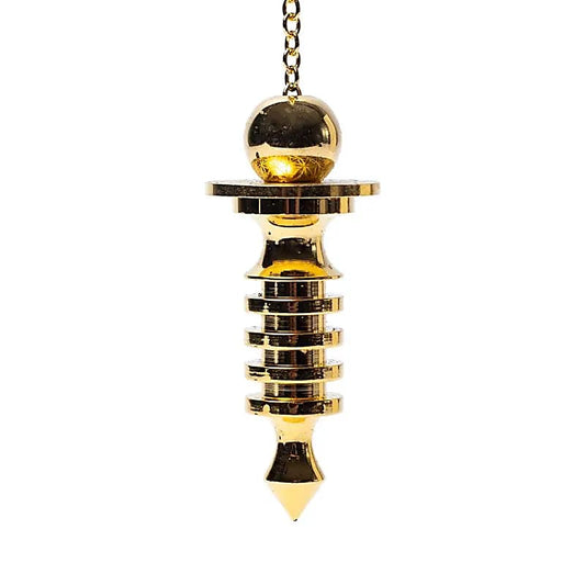 Pendule Fleur de Vie en laiton plaqué or