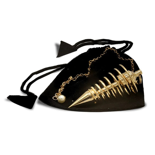 Pendule à spirale en laiton couleur or