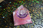 Petite Orgonite avec boule de quartz rose spirale de vie