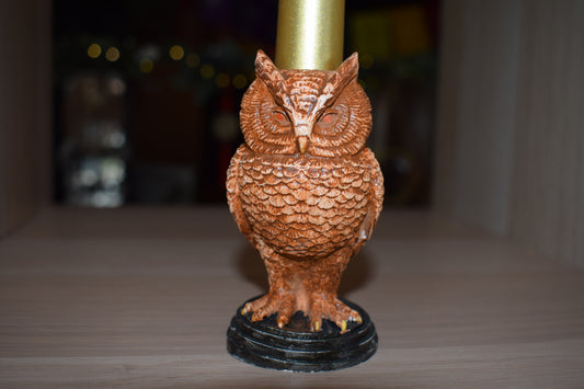 Porte bougie hibou en céramique