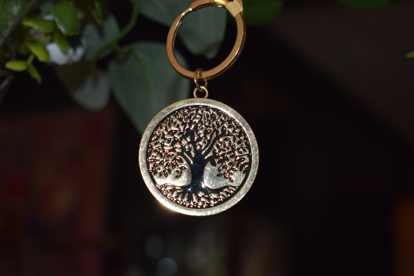 Porte clés arbre de vie diamètre 38mm