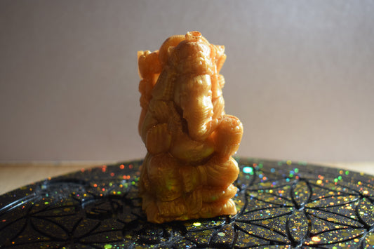 Statue dorée Ganesh résine époxy