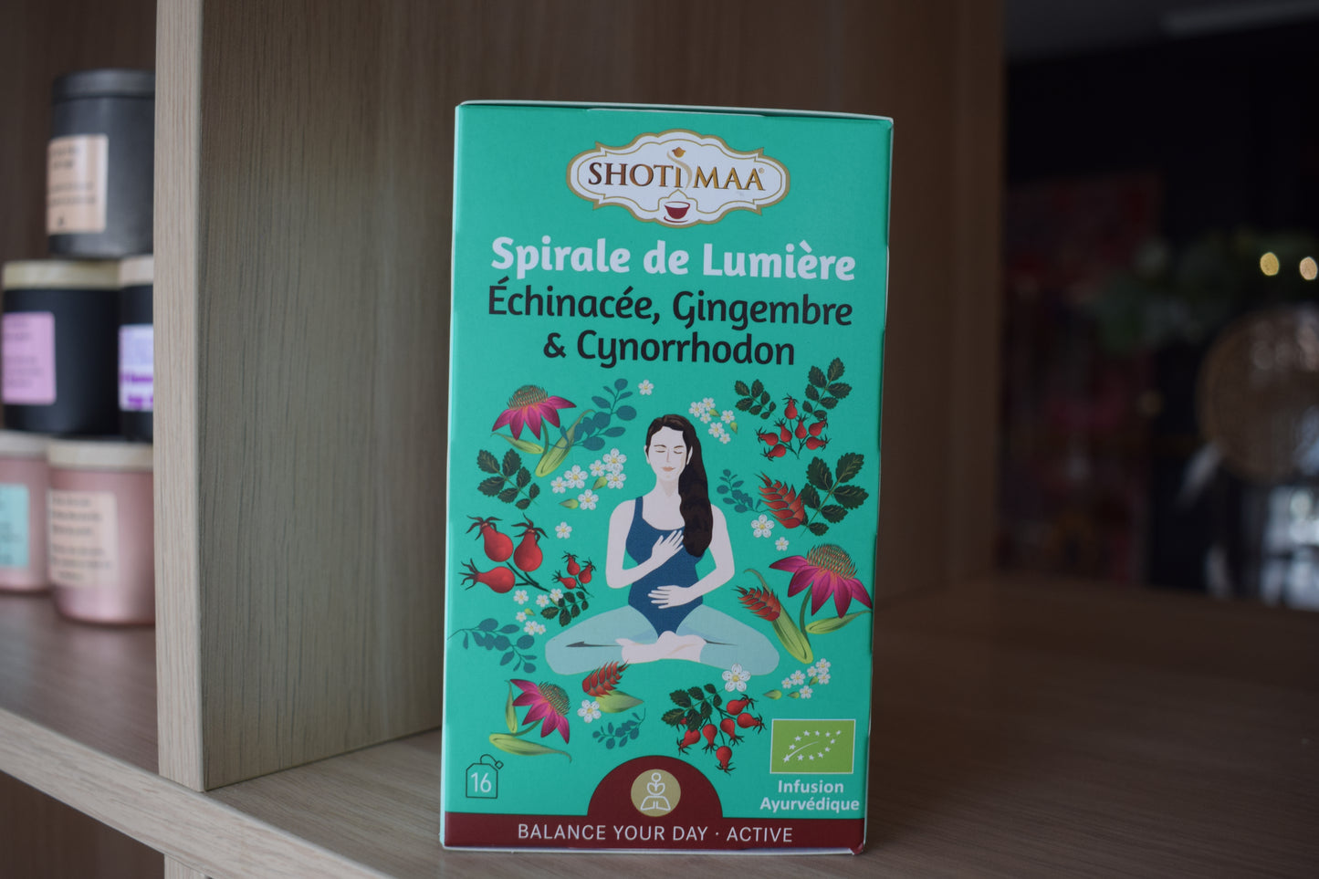 Thé shoti maa spirale de lumière échinacée, gingembre & cynorrhodon