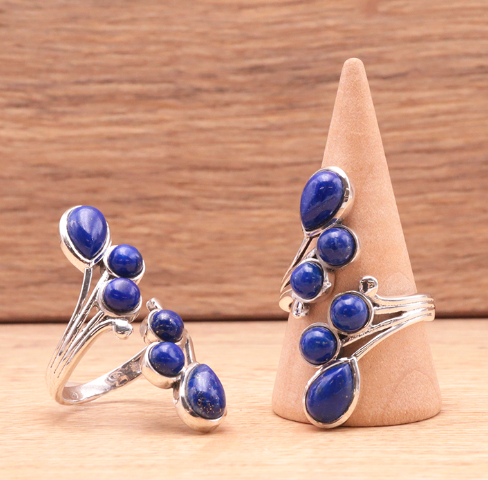 Bague en argent 925 avec Lapis Lazuli AA