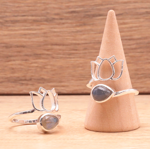 Bague en argent 925 avec Labradorite AA