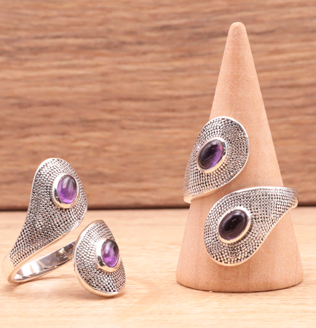 Bague en Argent 925 avec Améthyste AA