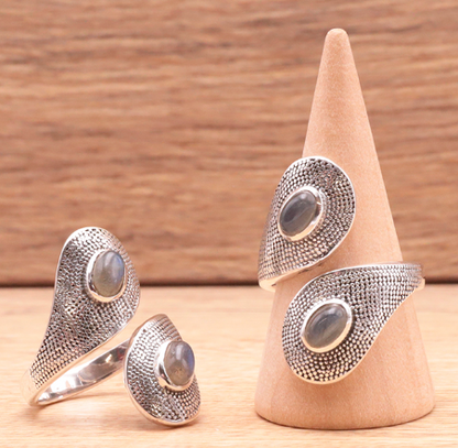 Bague en argent 925 avec Labradorite AA