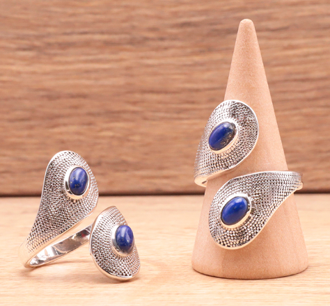 Bague en argent 925 avec Lapis Lazuli AA