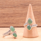 Bague en argent 925 avec aventurine verte A