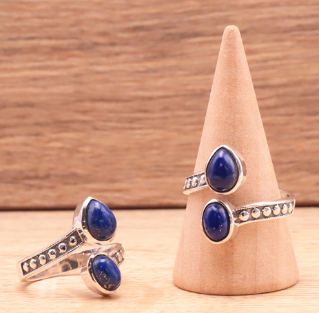 Bague en argent 925 avec Lapis Lazuli AA