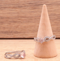 Bague en argent 925 Rhodié avec Quartz Rose AA+