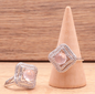 Bague en argent 925 Rhodié avec Quartz Rose AA+
