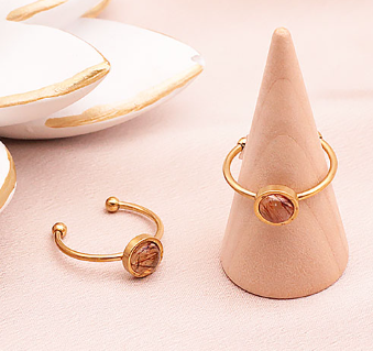 Bague Essentiana en Acier Inoxydable avec Super Seven – Qualité A