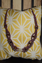 collier en macramé avec perle en oeil de tigre